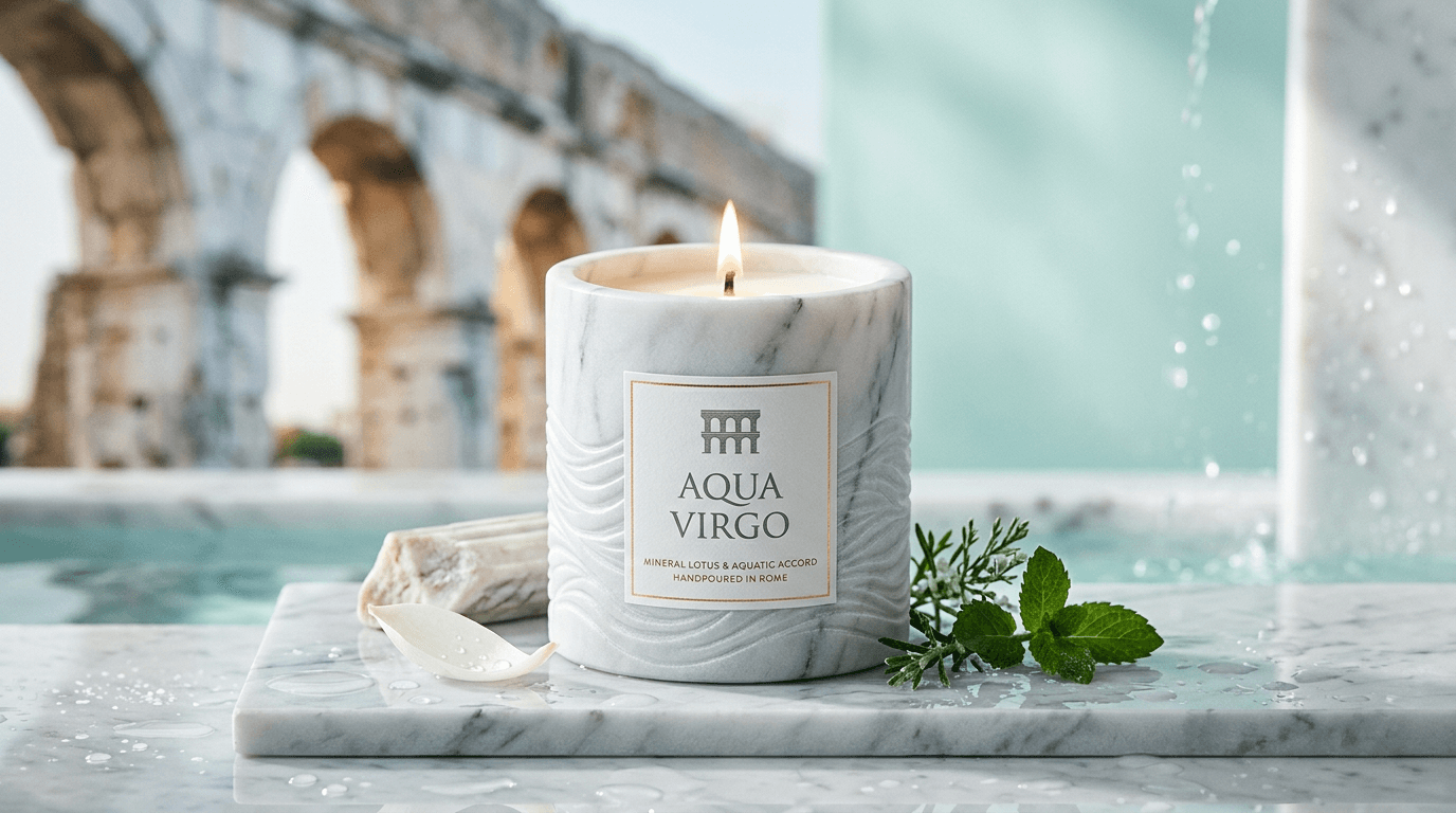 Aqua Virgo ritual candle