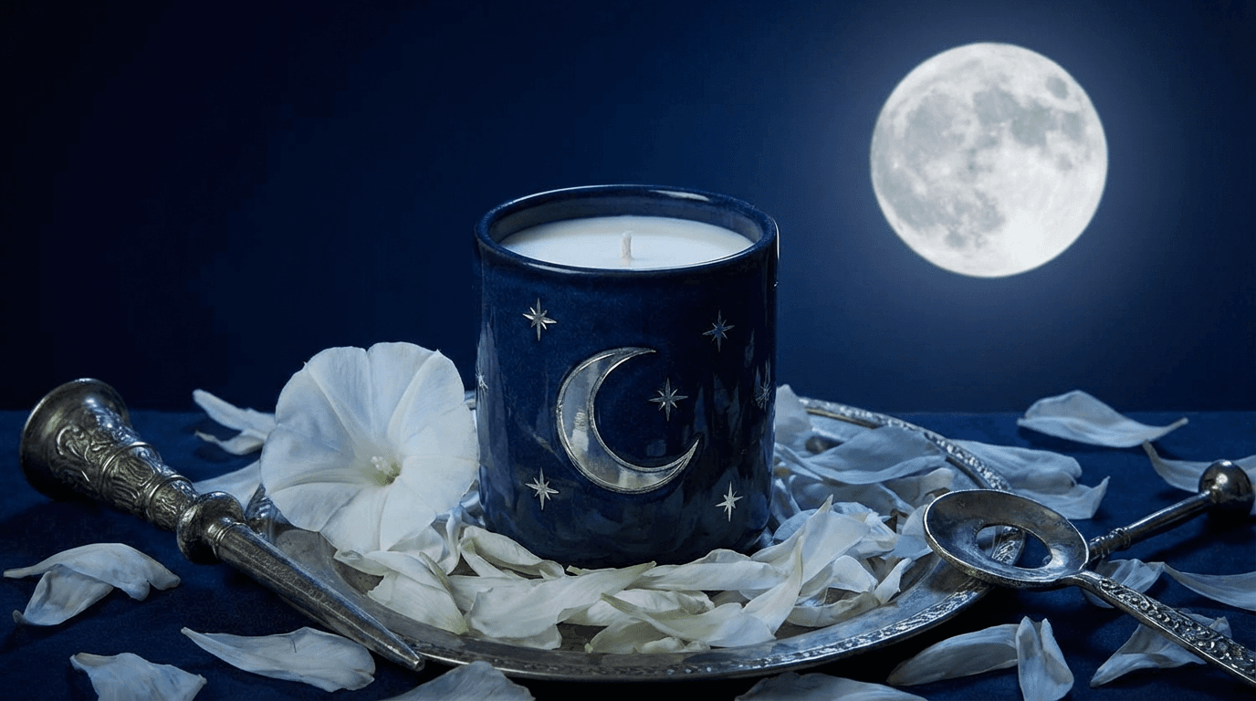 Luna Plena ritual candle
